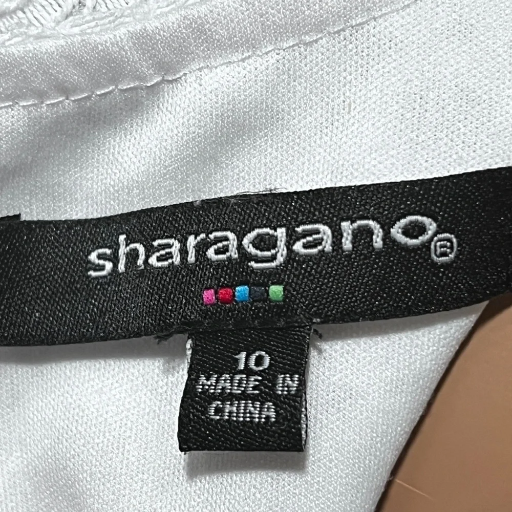 Sharagano White Dress Very Elegant and Stunningly Beautiful☑️ - Picture 9 of 9